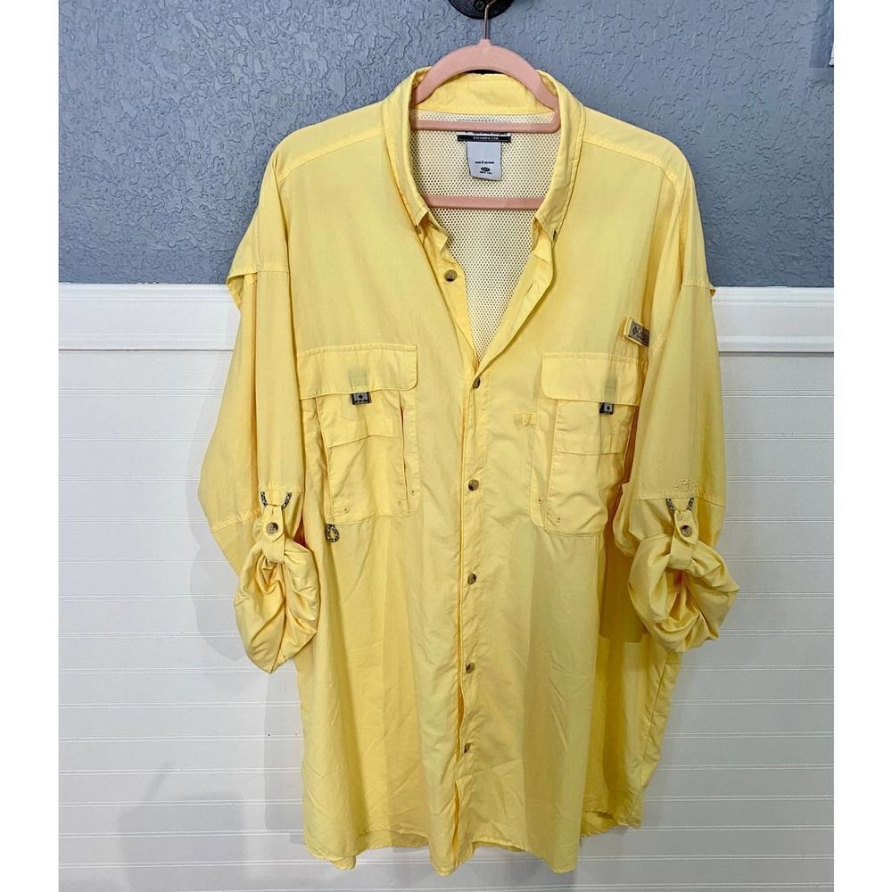 Columbia Yellow Men’s PFG Bahama™ II Long Sleeve Shirt